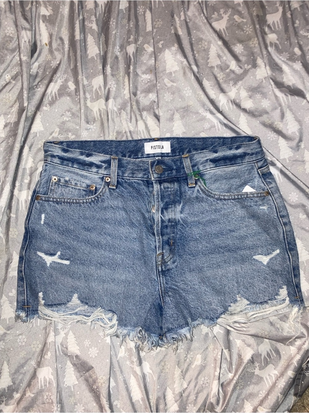 NWT Pistola nova relaxed high rise cut off shorts 29R hemp/organic cotton blend